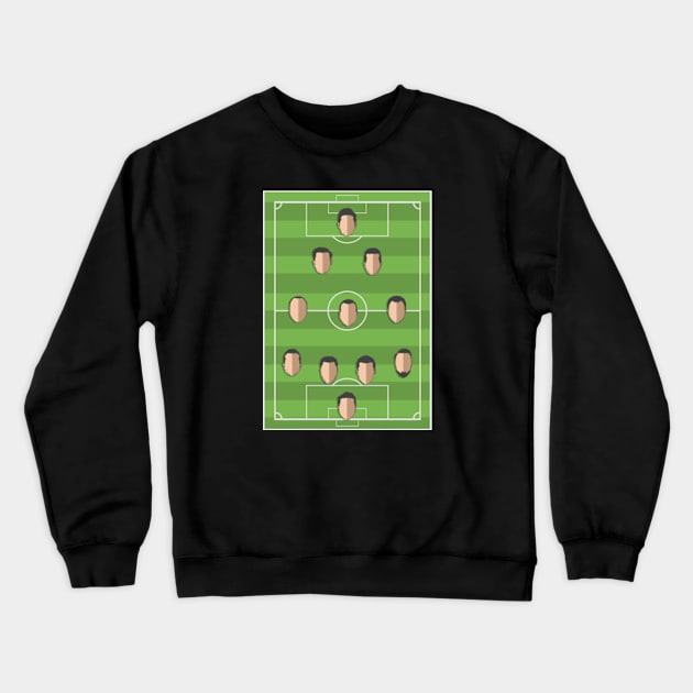 Football Formation 4-3-2-1 Crewneck Sweatshirt by milhad